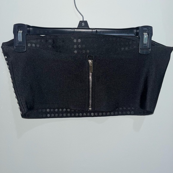 Diamond beaded black tube top - Picture 3 of 5